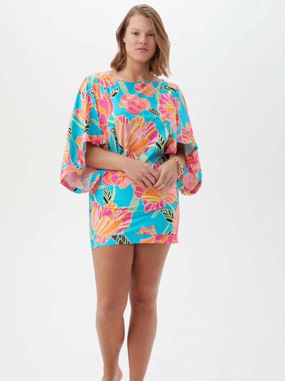 Trina Turk | Poppy Boatneck Tunic Swim Coverup Dress